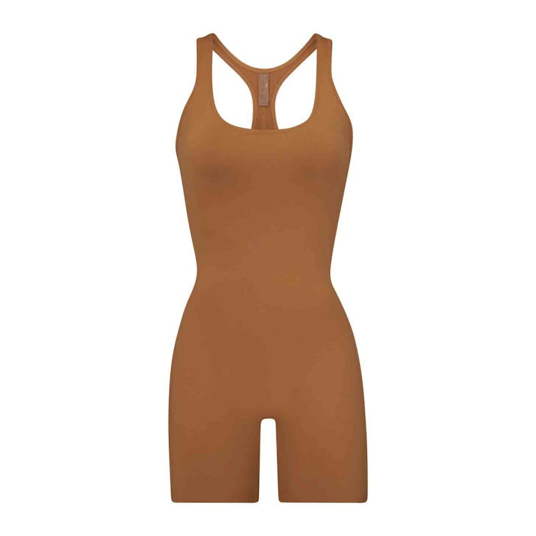 Pre-owned Skims Swim Cycle Suit Almond