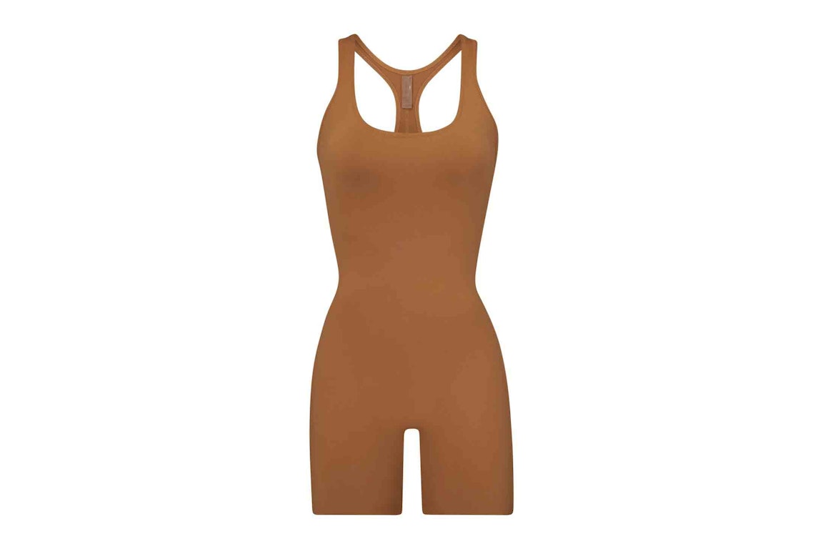 Pre-owned Skims Swim Cycle Suit Almond