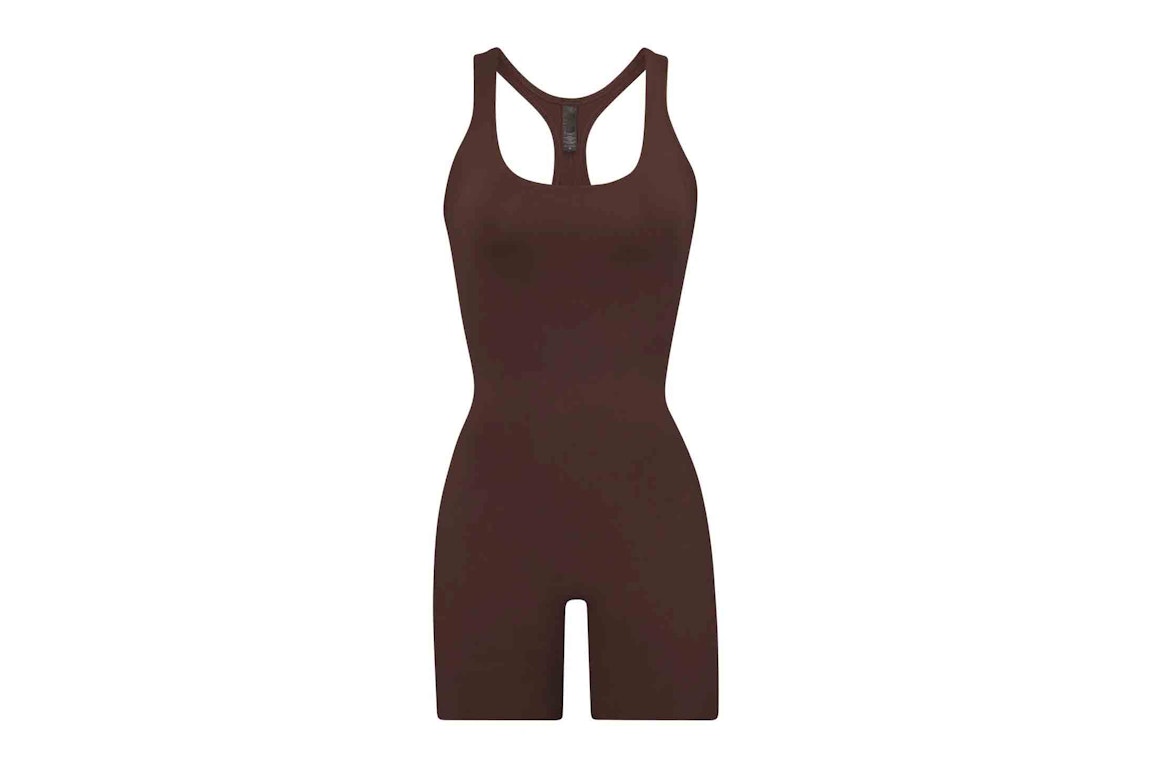 Pre-owned Skims Swim Cycle Suit Cocoa