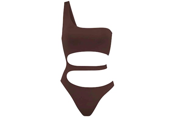 SKIMS Swim One Shoulder Monokini Cocoa