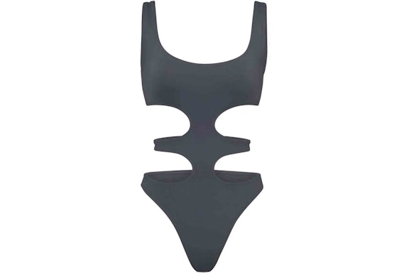 SKIMS Swim Tank Monokini Gunmetal