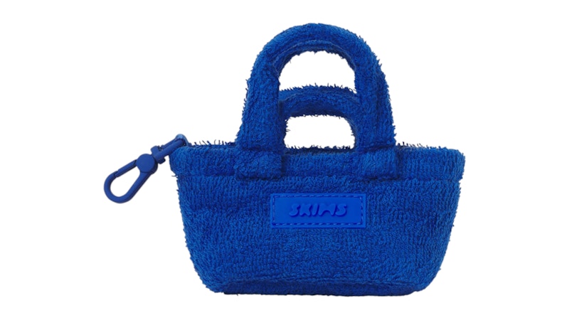 SKIMS Terry Micro Tote Keychain Cobalt