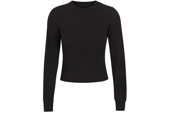 SKIMS Waffle Long Sleeve Onyx