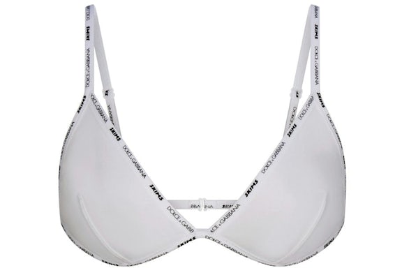 SKIMS x Dolce&Gabbana Cotton Jersey Triangle Bralette Snow