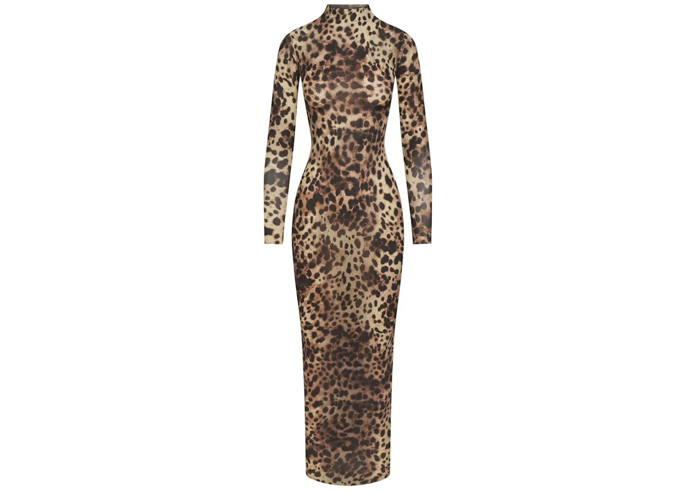 SKIMS x Dolce&Gabbana Milky Sheer Mock Neck Long Dress Leopard - FW24 - US SKIMS x Dolce&Gabbana Milky Sheer Mock Neck Long Dress Leopard - FW24 - US