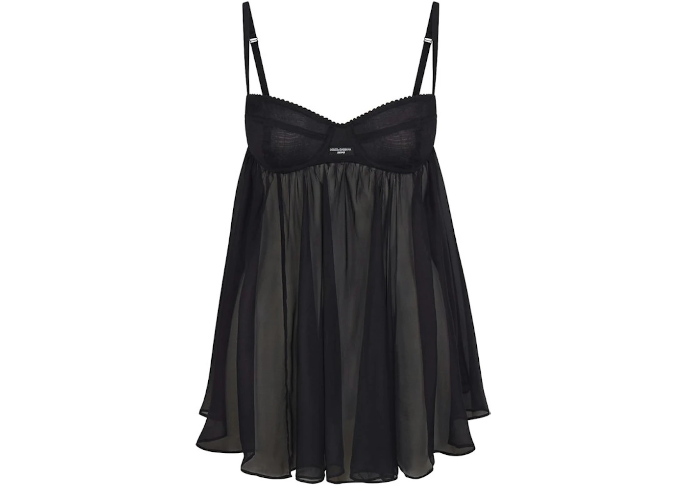 SKIMS x Dolce&Gabbana Skims Romance Babydoll Dress Onyx FW24 US