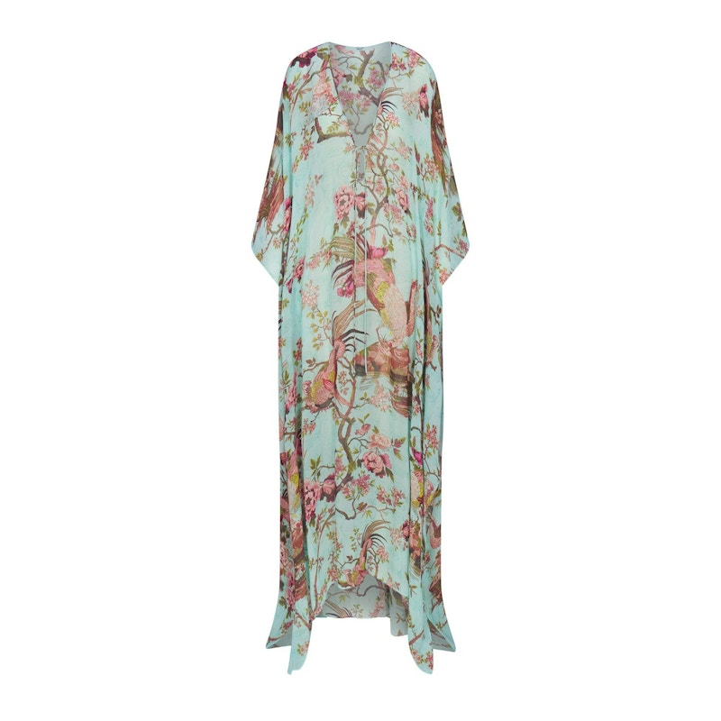 Pre-owned Skims Women's  X Roberto Cavalli Long Kaftan In Fagianella Print In Animal Print