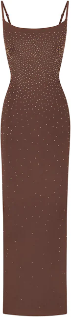 SKIMS x Swarovski Jelly Sheer Cami Long Dress Cocoa - FW23 - US