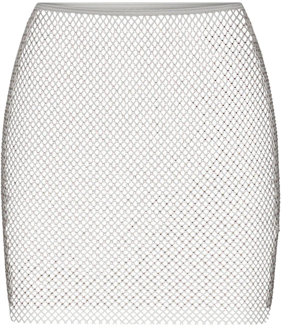 SKIMS x Swarovski Stretch Net Mini Skirt Silver - FW23 - IT