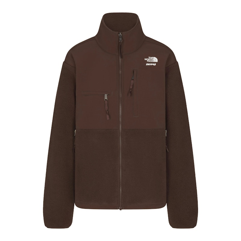 Pre-owned Skims Women's X Tnf 1995 Retro Denali Fleece Jacket In Cocoa In Brown