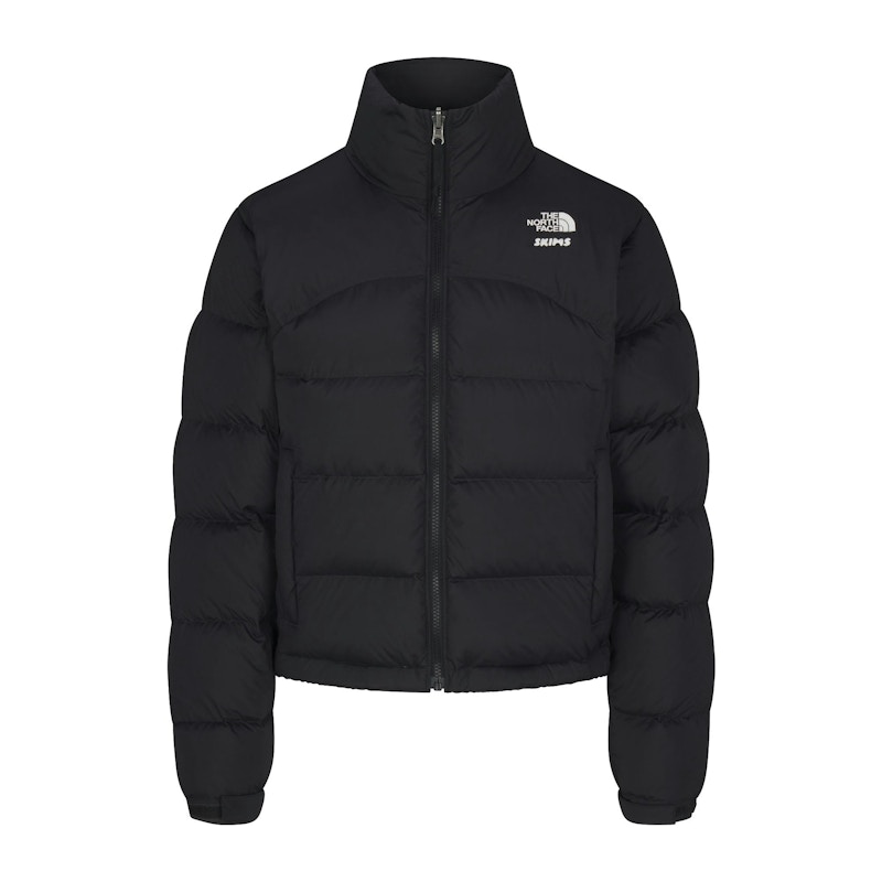Pre-owned Skims Women's X Tnf 2000 Retro Nuptse Jacket In Onyx In Black
