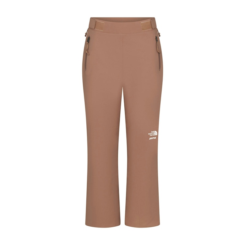 Pre-owned Skims Women's X Tnf Woven Seam Taped Pant In Sienna