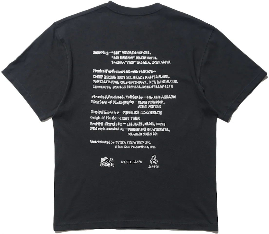 SOPHNET. x Wild Style Naijel Graphic T-Shirt Black - FW22 - CN