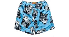 SOULGOODS All Over Tiger Beach Shorts Sky Blue