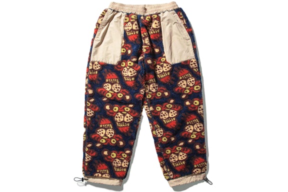 SOULGOODS Allover Tiger Logo Fleece Pants Dark Blue