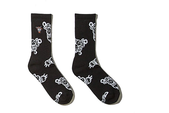 SOULGOODS Full Tiger Allover Socks Black
