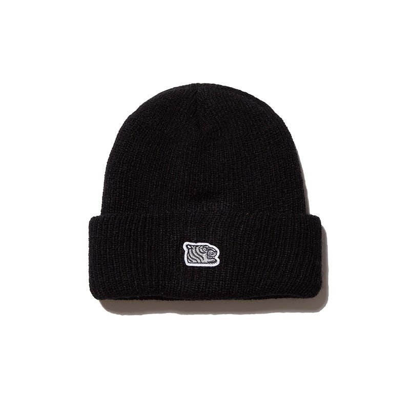 Pre-owned Soulgoods Grey Tiger Logo Beanie In Black