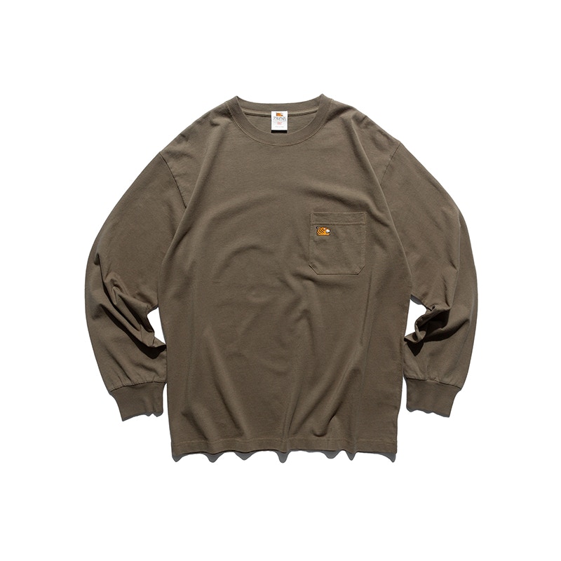 SOULGOODS Mini Logo Pocket L/S T-shirt Brown Men's - US