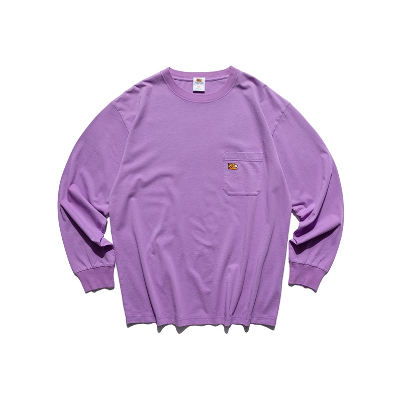 SOULGOODS Mini Logo Pocket L/S T-shirt Purple Men's - GB