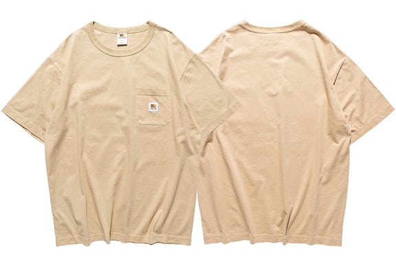 SOULGOODS Oversize Tiger Logo Pocket T-shirt Sand