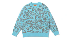 SOULGOODS Thermochromic All Over Tiger Knited Sweater Blue