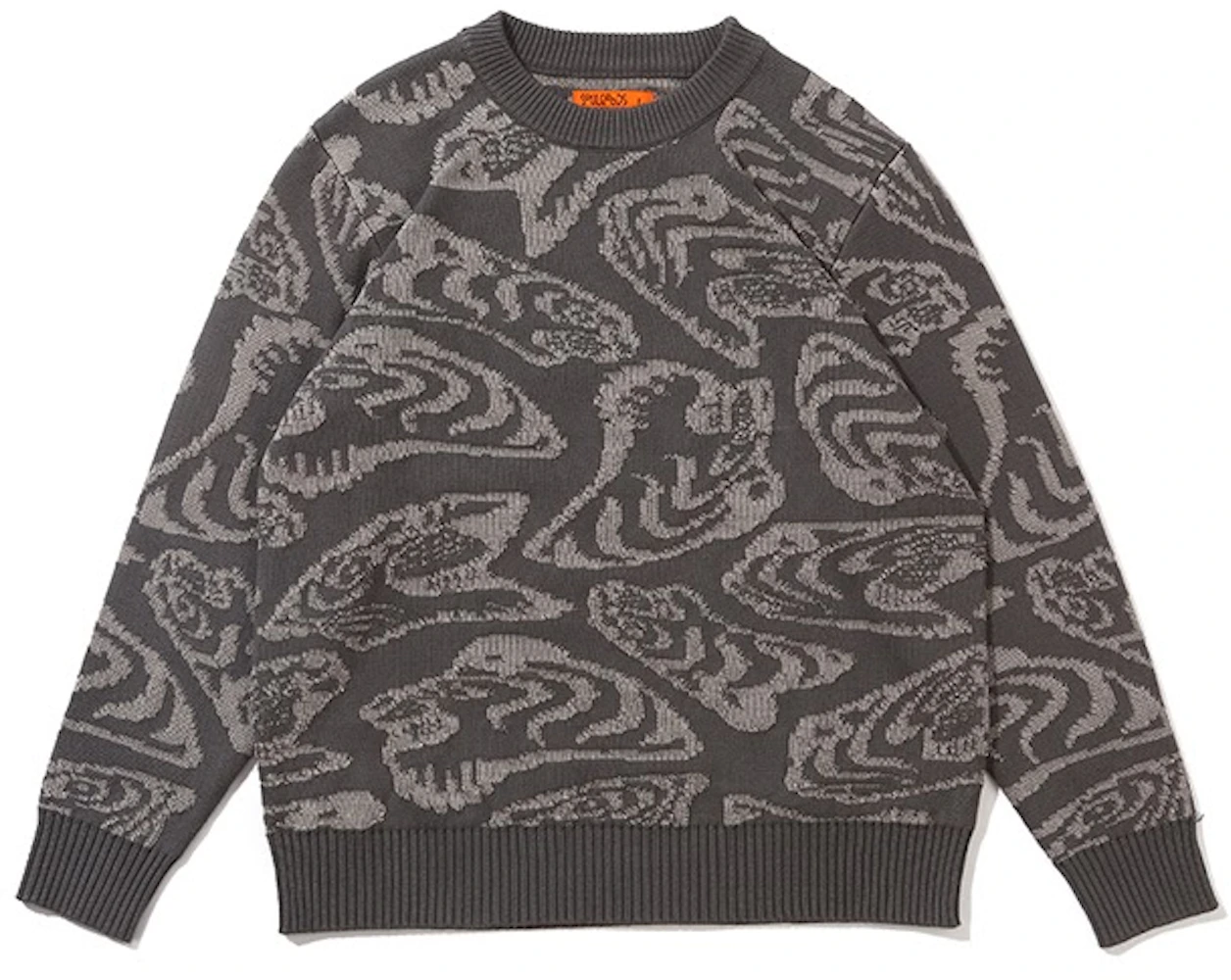 SOULGOODS Thermochromic All Over Tiger Knited Sweater Grey Men's - US