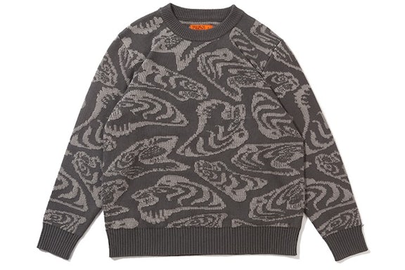 SOULGOODS Thermochromic All Over Tiger Knited Sweater Grey