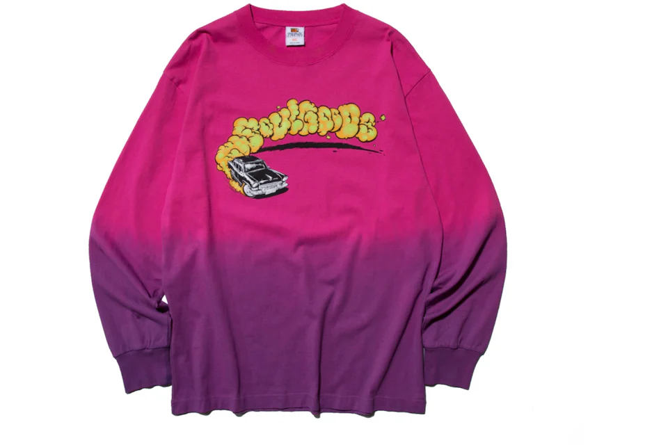 SOULGOODS Vehicle Hang Dyed L/S T-shirt Pink