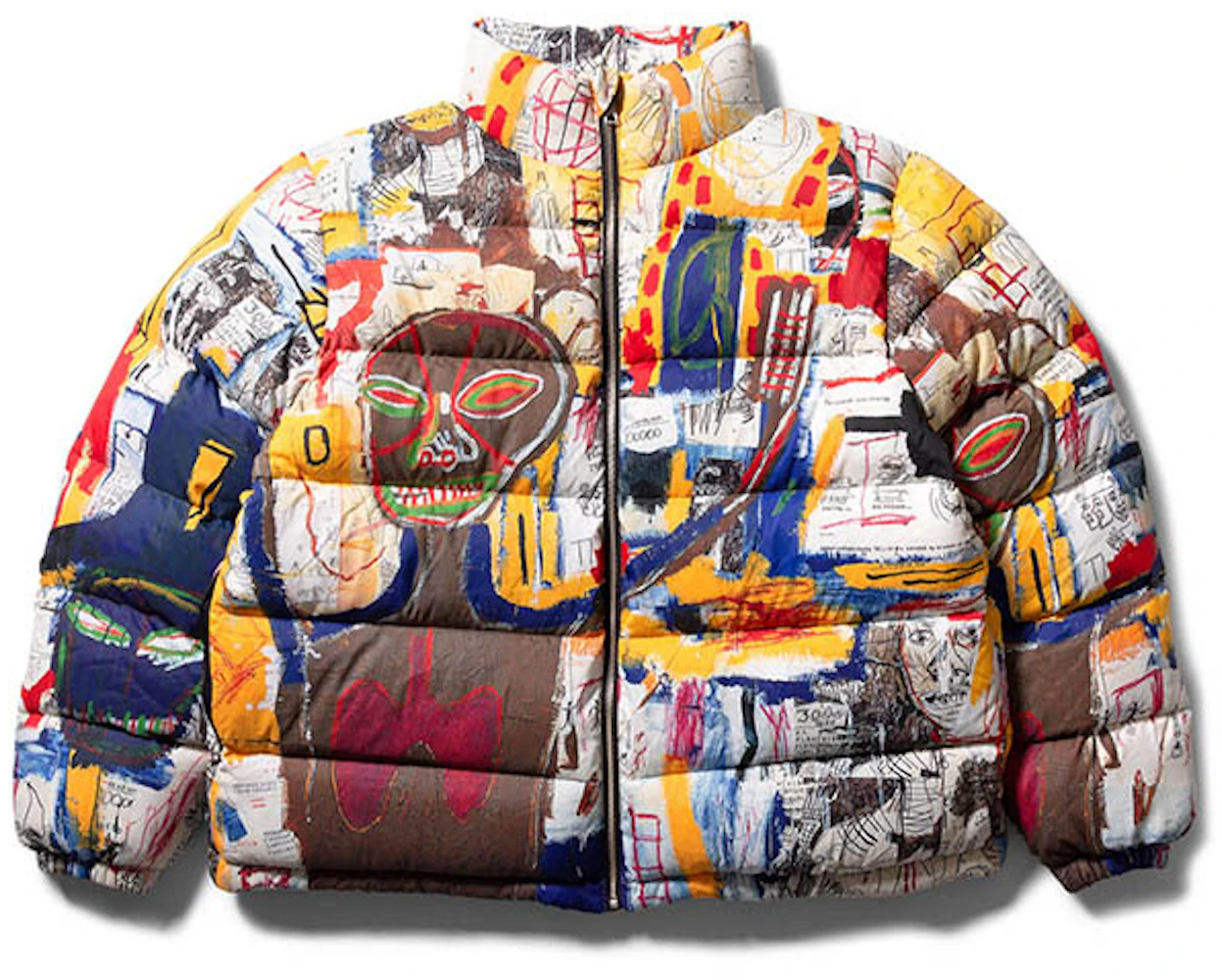 bravest studio jean michel basquiat puffer jacket
