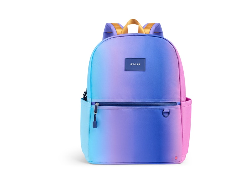 STATE Kane Double Pocket Backpack Blue Pink Gradient