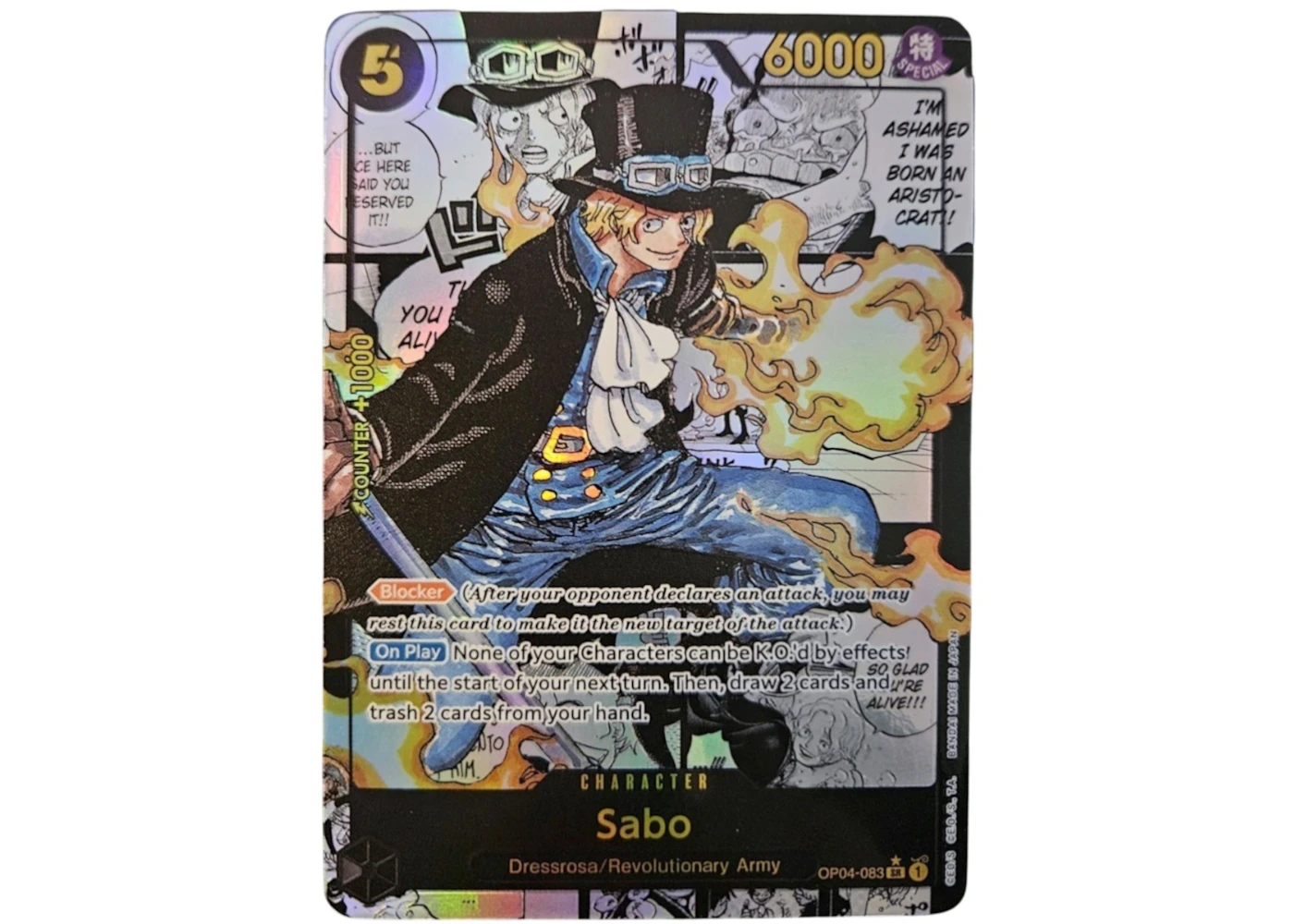 Sabo 2023 Bandai One Piece Card Game Kingdoms of Intrigue Manga Alt Art OP04-083 Ungraded - 2023 - US Sabo 2023 Bandai One Piece Card Game Kingdoms of Intrigue Manga Alt Art OP04-083 Ungraded - 2023 - US