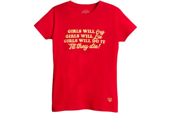 Sabrina Carpenter Girls Will Cry Baby Tee Red