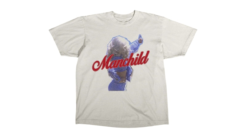 Sabrina Carpenter Manchild Rhinestone T-Shirt White - SS25 - US