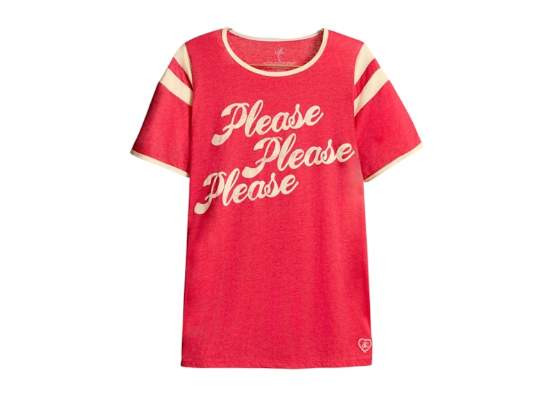 Sabrina Carpenter Please Please Please Ringer Tee Red