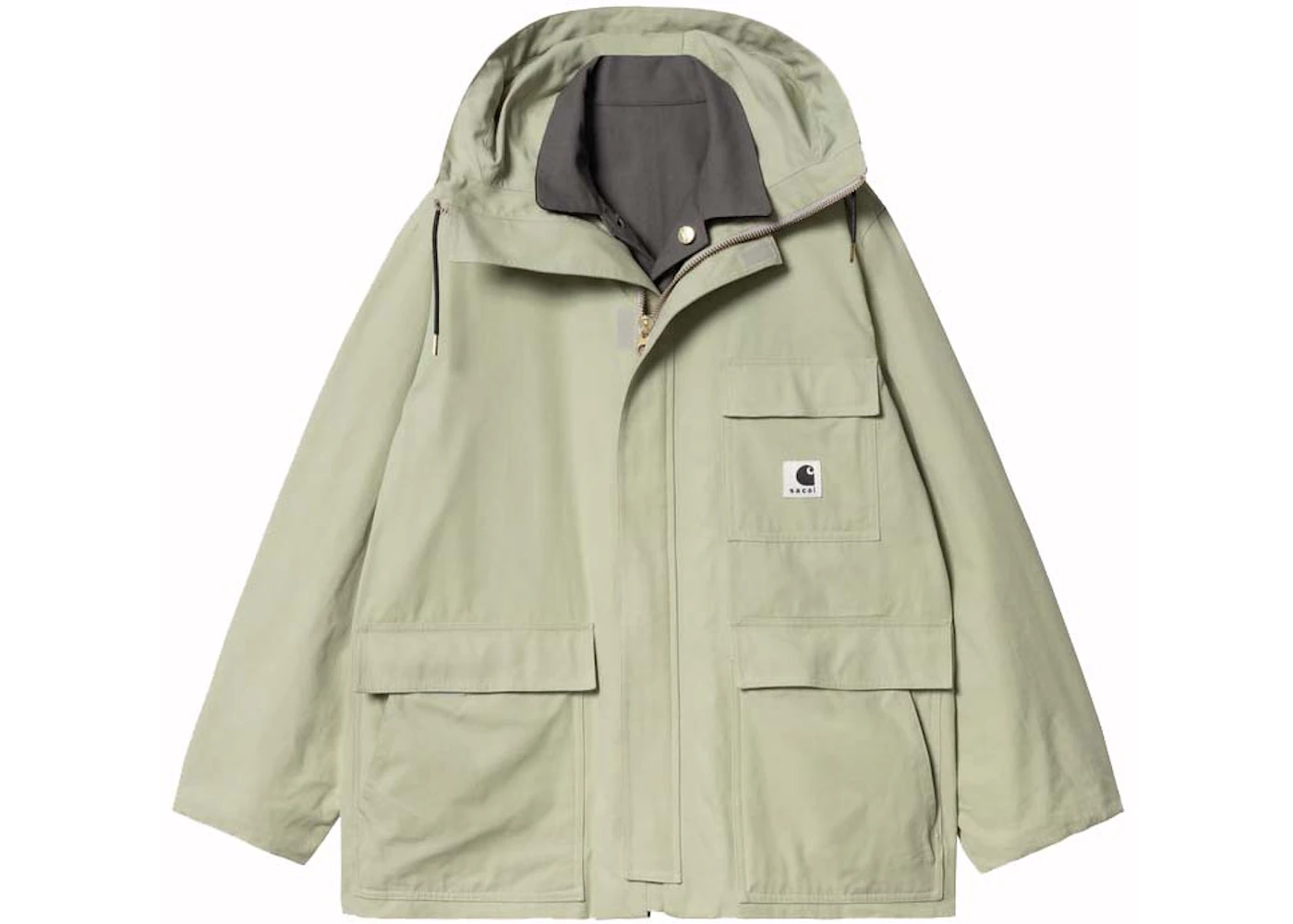 Sacai x Carharrtt WIP Reversible Duck Coat Grey/Light Green Men's - SS24 - US