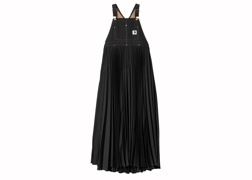 Sacai x Carharrtt WIP Women's Suiting Bonding Dress Black - SS24 - JP