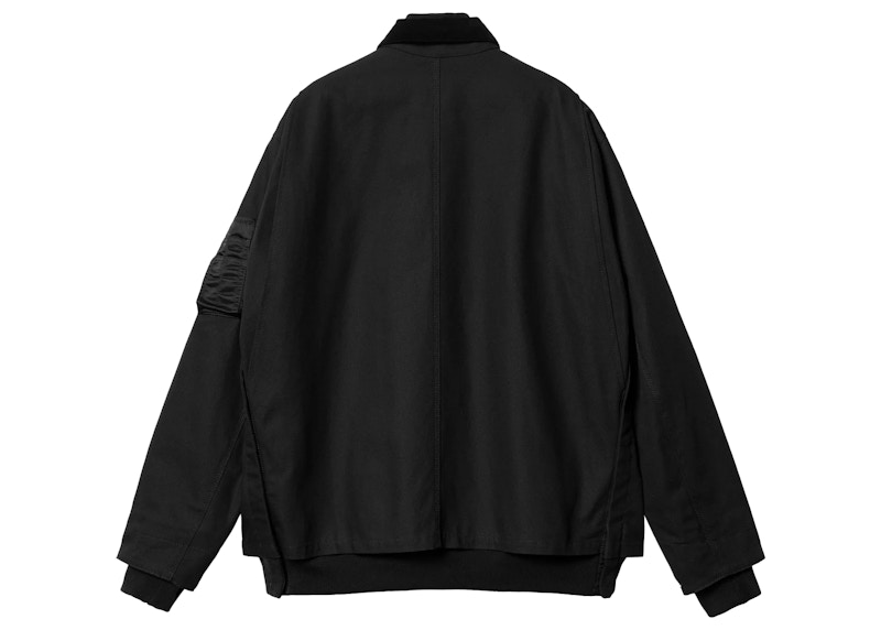 Sacai x Carhartt WIP Canvas MA-1 Michigan Jacket Black Men's ...