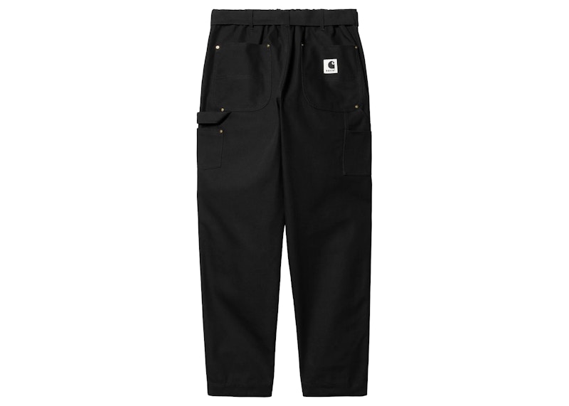 おトク】 Sacai Carhartt WIP Canvas Pants 黒 ワークパンツ/カーゴ ...