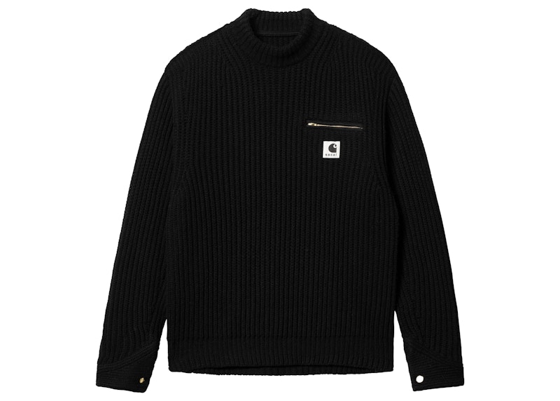 Sacai x Carhartt WIP Knit Detroit Pullover Black メンズ - FW23 - JP