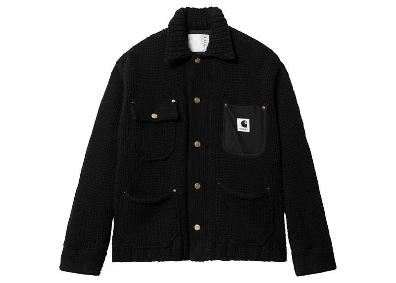 Sacai x Carhartt WIP Canvas MA-1 Michigan Jacket Black Hombre