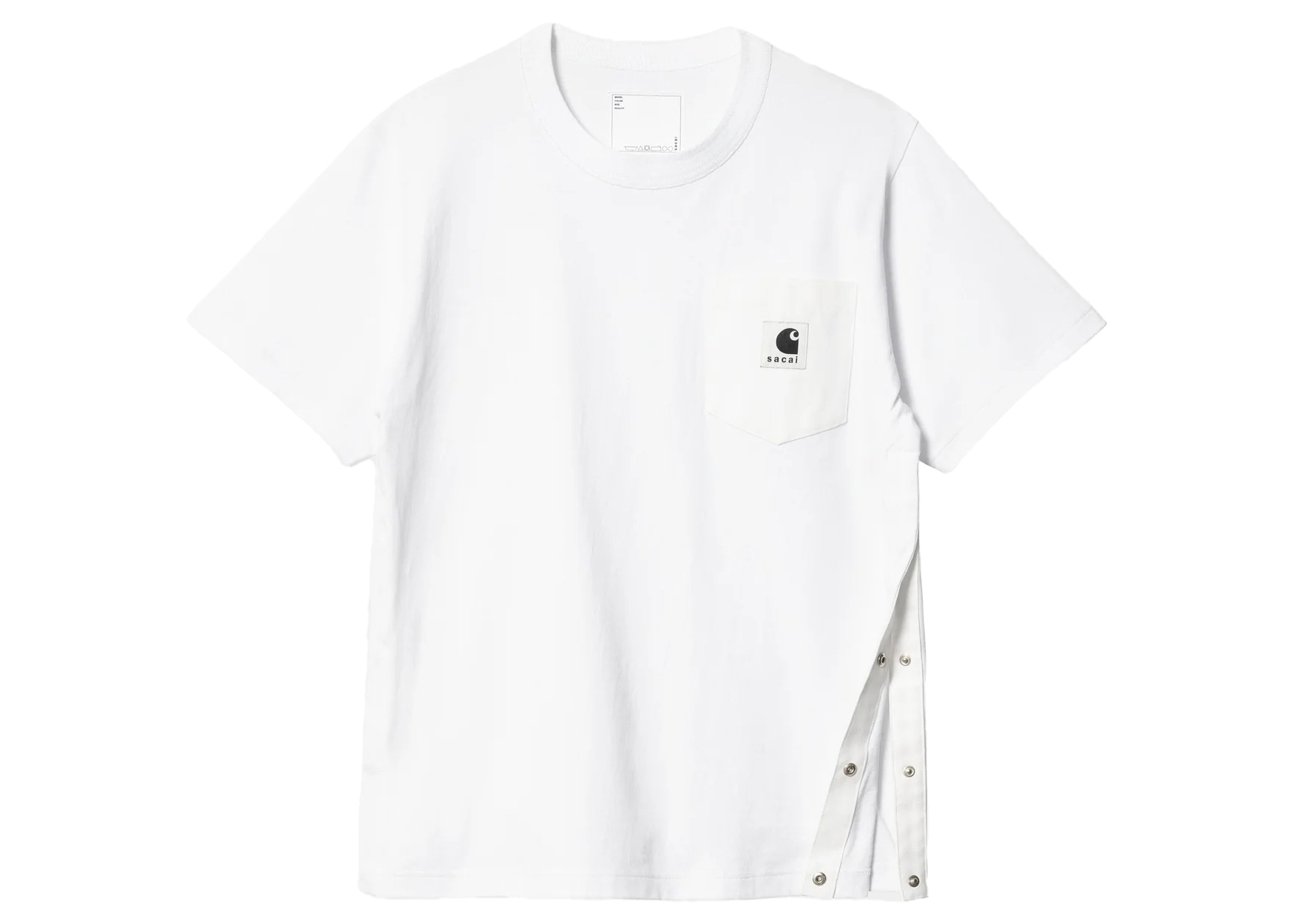 Sacai x Carhartt WIP T-Shirt White Men's - FW23 - US