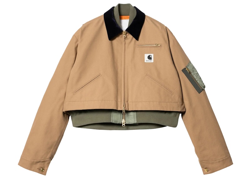 Sacai x Carhartt WIP Women's Canvas MA-1 Detroit Jacket Beige ...