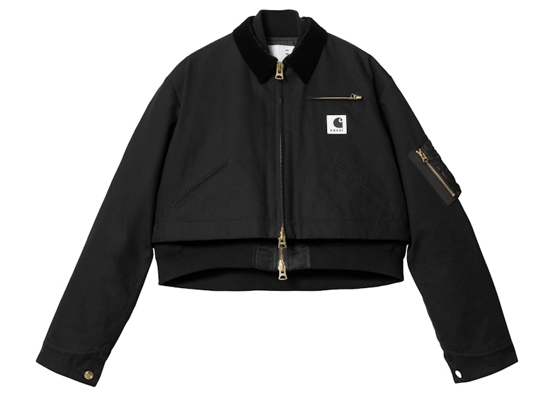 Pre-owned X Carhartt Wip Women's Canvas Ma-1 Detroit Jacket Black