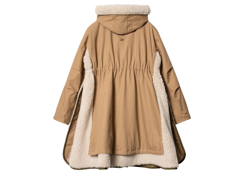 Sacai x Carhartt WIP Women's Canvas Siberian Parka Beige - FW23 - US