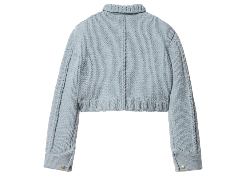 Sacai x Carhartt WIP Women's Knit Michigan Jacket Light Blue 