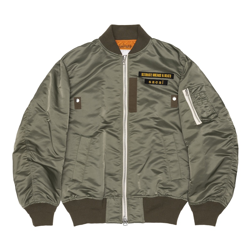 Sacai x Ultimate Breaks & Beats MA-1 Blouson Khaki Hombre - FW21 - MX