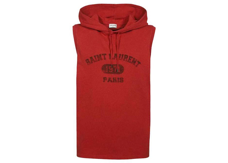 Saint laurent red hoodie online