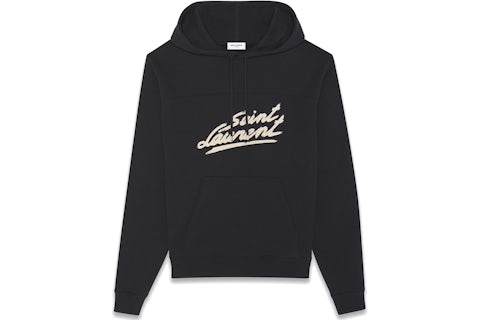Saint Laurent 50s Signature Hoodie Black Men's SS22 US