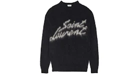 Saint Laurent 90S Sweater In Mohair Black White
