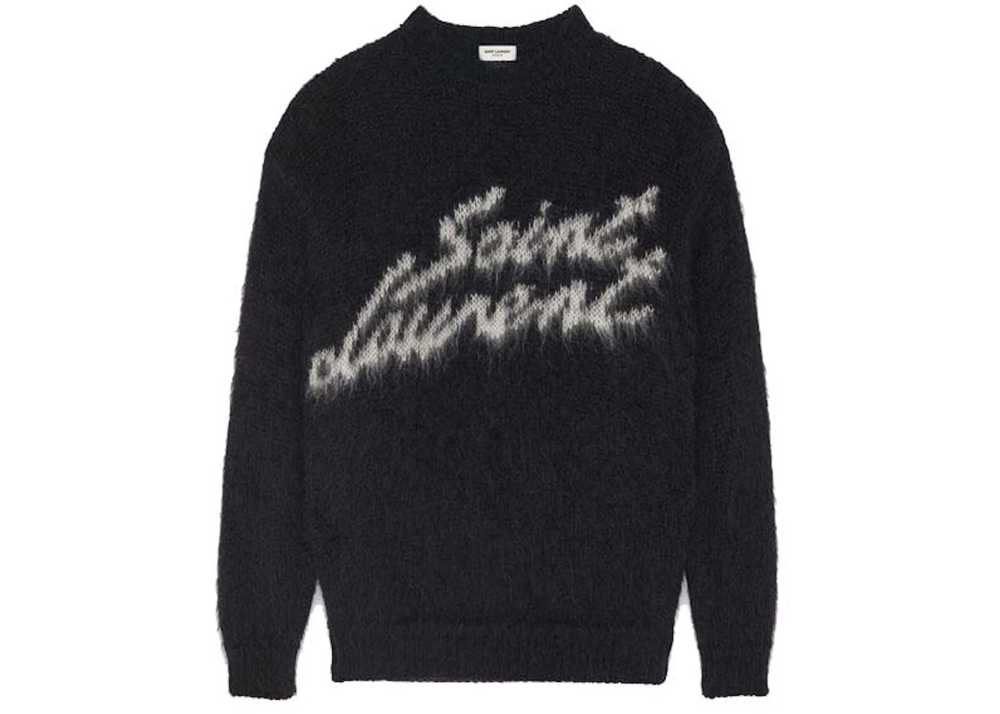 Saint Laurent 90S Sweater In Mohair Black White Men's US